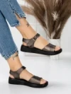 Sandale Dama cu Talpa Joasa 5XJ56 GUNCOLOR | MEI