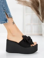 Papuci Dama cu Platforma 5WL8 BLACK | MEI