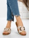 Papuci Dama cu Talpa Joasa 5PT2 BEIGE | MEI