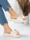 Papuci Dama cu Talpa Joasa 5WL21 BEIGE | MEI