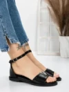 Sandale Dama cu Talpa Joasa 5PT5 BLACK | MEI