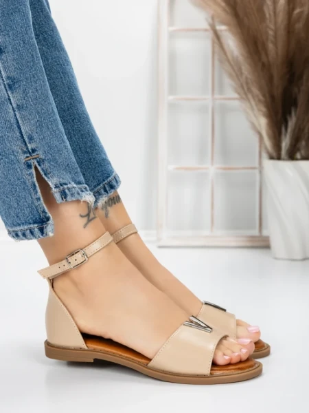 Sandale Dama cu Talpa Joasa 5PT5 BEIGE | MEI