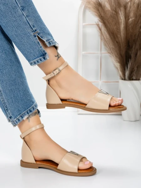 Sandale Dama cu Talpa Joasa 5PT5 BEIGE | MEI