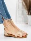 Sandale Dama cu Talpa Joasa 5PT6 BEIGE | MEI