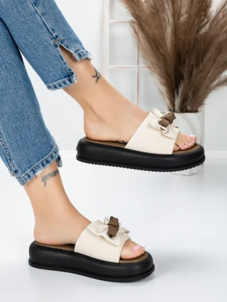 Papuci Dama cu Talpa Joasa 3AW310 BEIGE | MEI