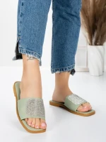 Papuci Dama cu Talpa Joasa 3AW308 CYAN | MEI