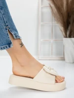 Papuci Dama cu Talpa Joasa 3AW319 BEIGE | MEI
