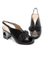Sandale Dama cu Toc gros KD815-2A Negru » MeiShop.Ro