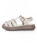 Sandale Dama din piele naturala 1957623 CREAM | FORMAZIONE