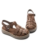 Sandale Dama din piele naturala 1957623 KHAKI | FORMAZIONE