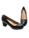 Pantofi cu Toc gros 20712 Negru | Formazione
