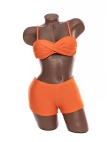 Costum de Baie Dama 2 Piese A2045 Roz » MeiShop.Ro