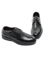 Pantofi Barbati din piele naturala 91785 Negru (L9) Mels