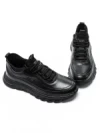 Pantofi Sport Barbati din piele naturala M01902 Negru (L10) Franco Gerardo