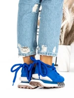 Pantofi Sport Dama din piele naturala 5WZ15 SAPPHIRE BLUE | PANTOFUL