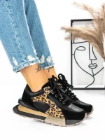 Pantofi Sport Dama din piele naturala 5SZ11 BLACK | PANTOFUL