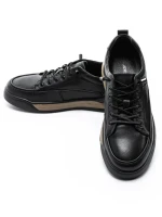 Pantofi Casual Barbati din piele naturala 57509 BLACK | ADVANCER
