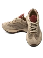 Pantofi Sport Dama din piele naturala 1566825 CREAM-RED | ADVANCER