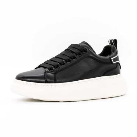 Pantofi Sport Barbati din piele naturala 3221 Negru-Al... » MeiShop.Ro