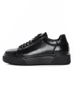 Pantofi Casual Barbati din piele naturala A921-1 BLACK | ADVANCER