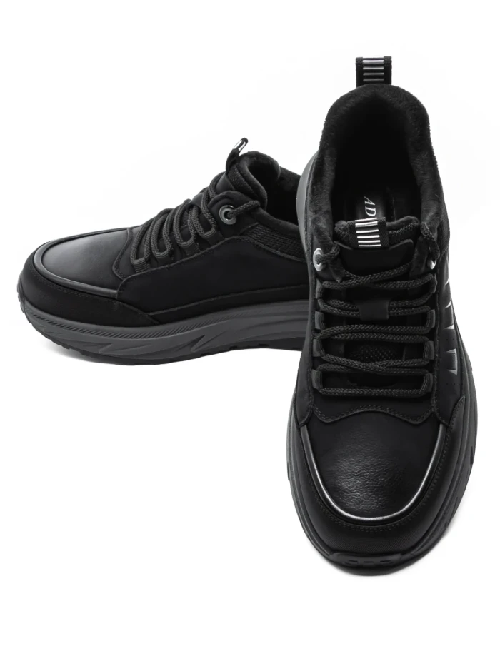 Pantofi Sport Barbati din piele naturala E90002 BLACK | ADVANCER