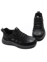 Pantofi Sport Barbati din piele naturala E90002 BLACK | ADVANCER