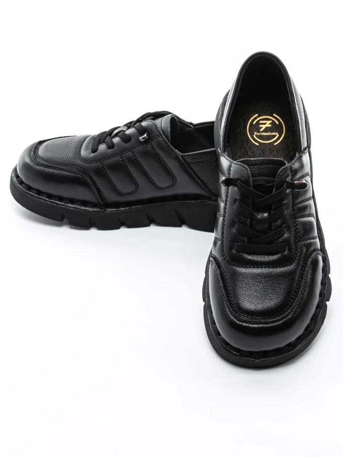 Pantofi Casual Dama din piele naturala KM2583 BLACK | FORMAZIONE