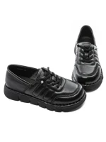 Pantofi Casual Dama din piele naturala KM2583 BLACK | FORMAZIONE