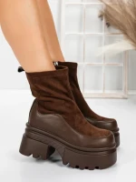 Ghete Dama cu Platforma 5W61 BROWN | MEI