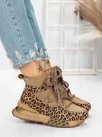 Ghete Dama din piele naturala 5SZ8 LEOPARD PRINT | PANTOFUL