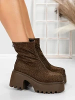 Ghete Dama cu Platforma 5WL77 BROWN | MEI