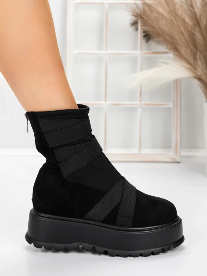 Ghete Dama cu Platforma 56WL1 BLACK | MEI