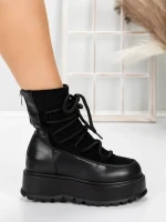 Ghete Dama cu Platforma 56WL3 BLACK | MEI