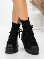 Ghete Dama cu Platforma 56WL3 BLACK | MEI