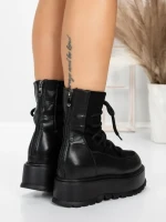 Ghete Dama cu Platforma 56WL3 BLACK | MEI