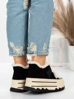 Ghete Dama din piele naturala 5W53 BLACK | PANTOFUL