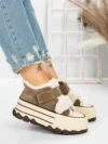 Ghete Dama din piele naturala 5W53 KHAKI | PANTOFUL