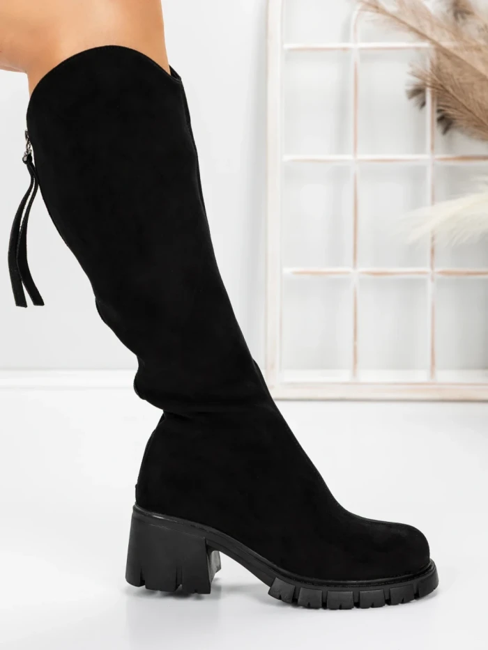 Cizme Dama cu Toc 3WL15 BLACK | MEI