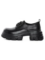 Pantofi Casual Dama din piele naturala KM1607 Negru | ... » MeiShop.Ro