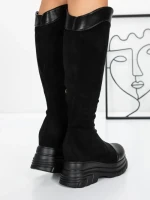 Cizme Dama cu Platforma 58WL13 BLACK | MEI