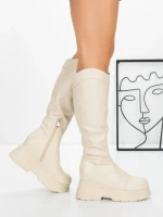 Cizme Dama cu Platforma 58WL13 BEIGE | MEI