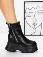 Ghete Dama cu Platforma 58WL17 BLACK | MEI