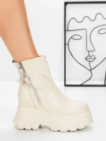 Ghete Dama cu Platforma 58WL17 BEIGE | MEI