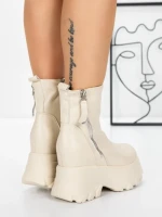 Ghete Dama cu Platforma 58WL17 BEIGE | MEI