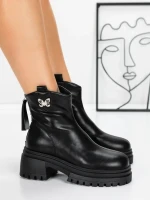 Ghete Dama cu Platforma 58WL21 BLACK | MEI