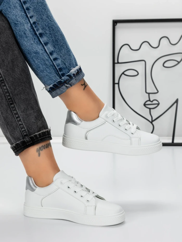 Sneakers Dama 983 WHITE-SILVER | FASHION