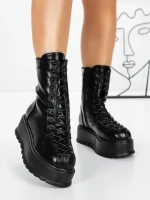 Ghete Dama cu Platforma 3AL77 BLACK | MEI