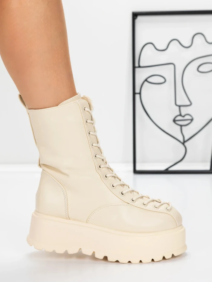 Ghete Dama cu Platforma 3AL77 BEIGE | MEI