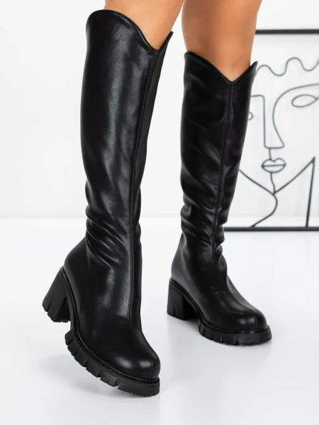 Cizme Dama 3WL15 Negru » MeiShop.Ro