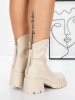 Ghete Dama 3WL16 Bej » MeiShop.Ro